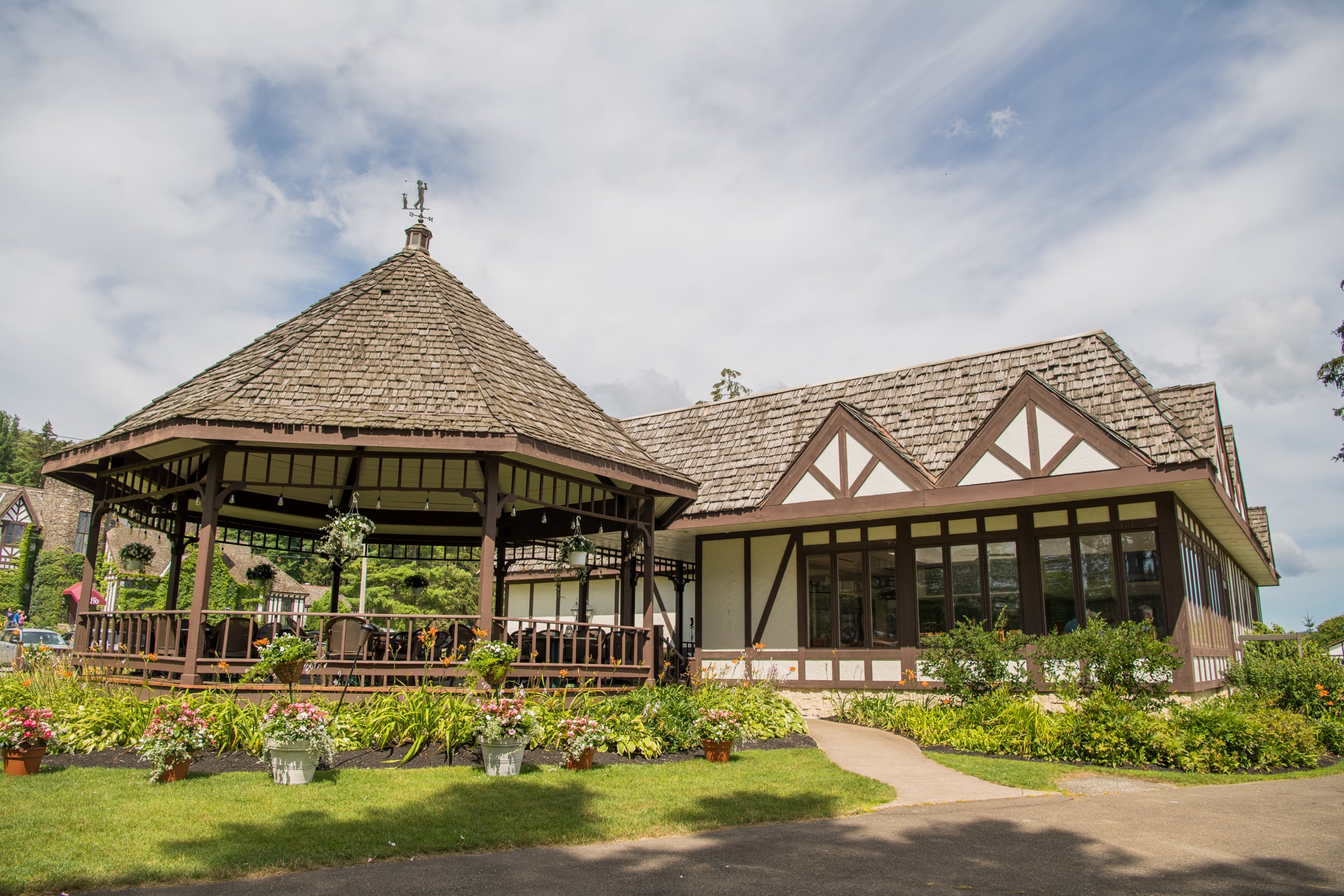 table with food and drinks
