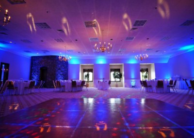 Empty Crown Room with party lights