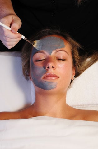serenity spa woman getting facial