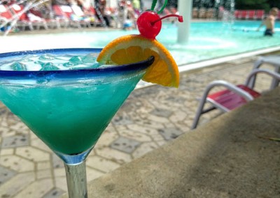 cabana bar cocktail drink at poolside