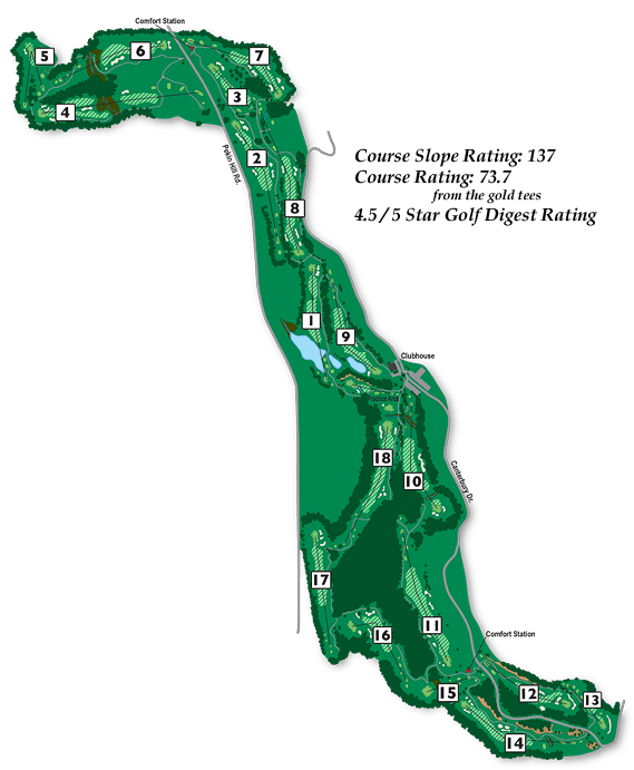 map of upper golf course