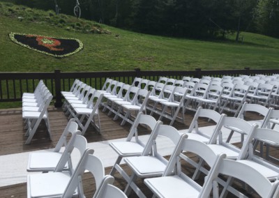 seating at outdoor wedding ceremony