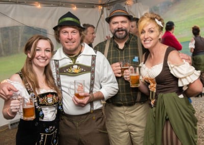 group posing for oktoberfest