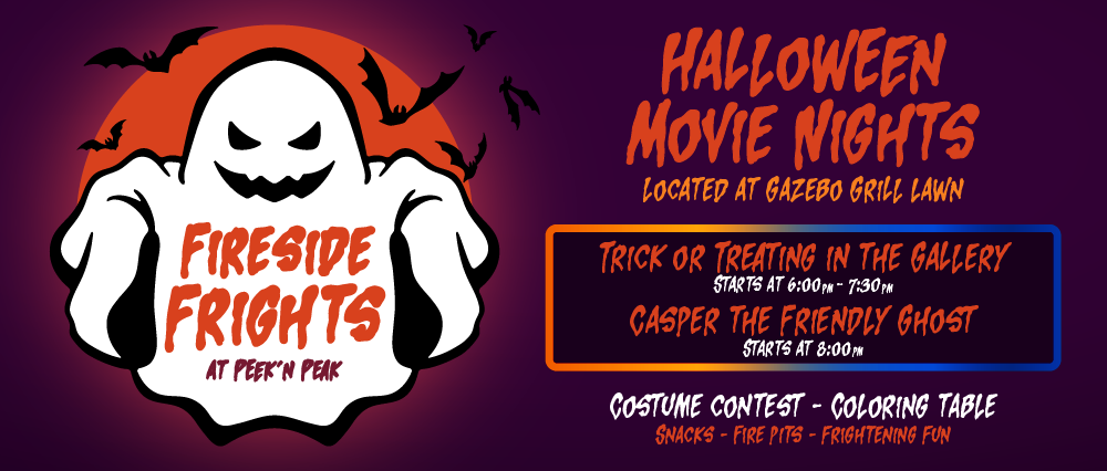 Fireside Frights Trick or Treating event logo
